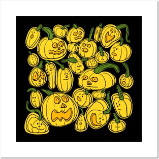 Spooky Halloween Pumpkins Posters and Art